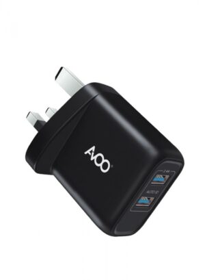شاحن جداري من افو بمنفذين USB وميزة التعرف التلقائي